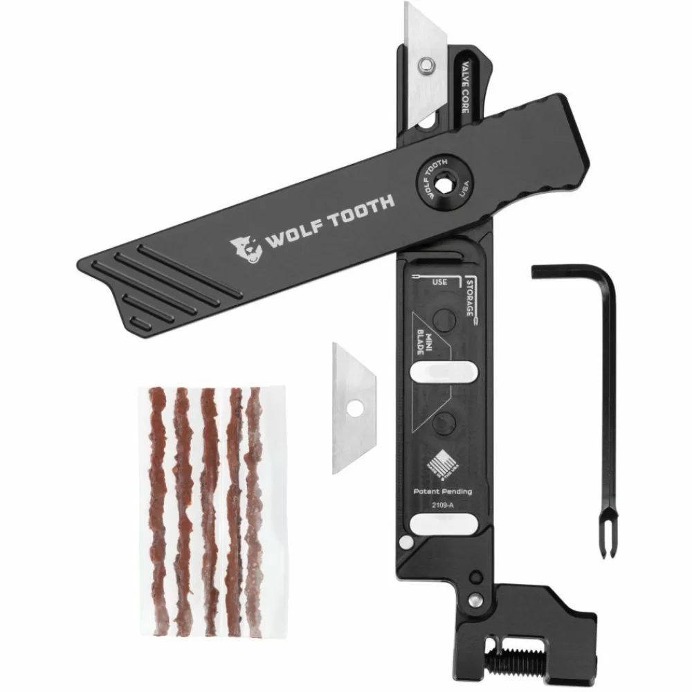 Wolf Tooth Online 8-Bit Chainbreaker + Utility Knife Multitool Black -Bike Accessories