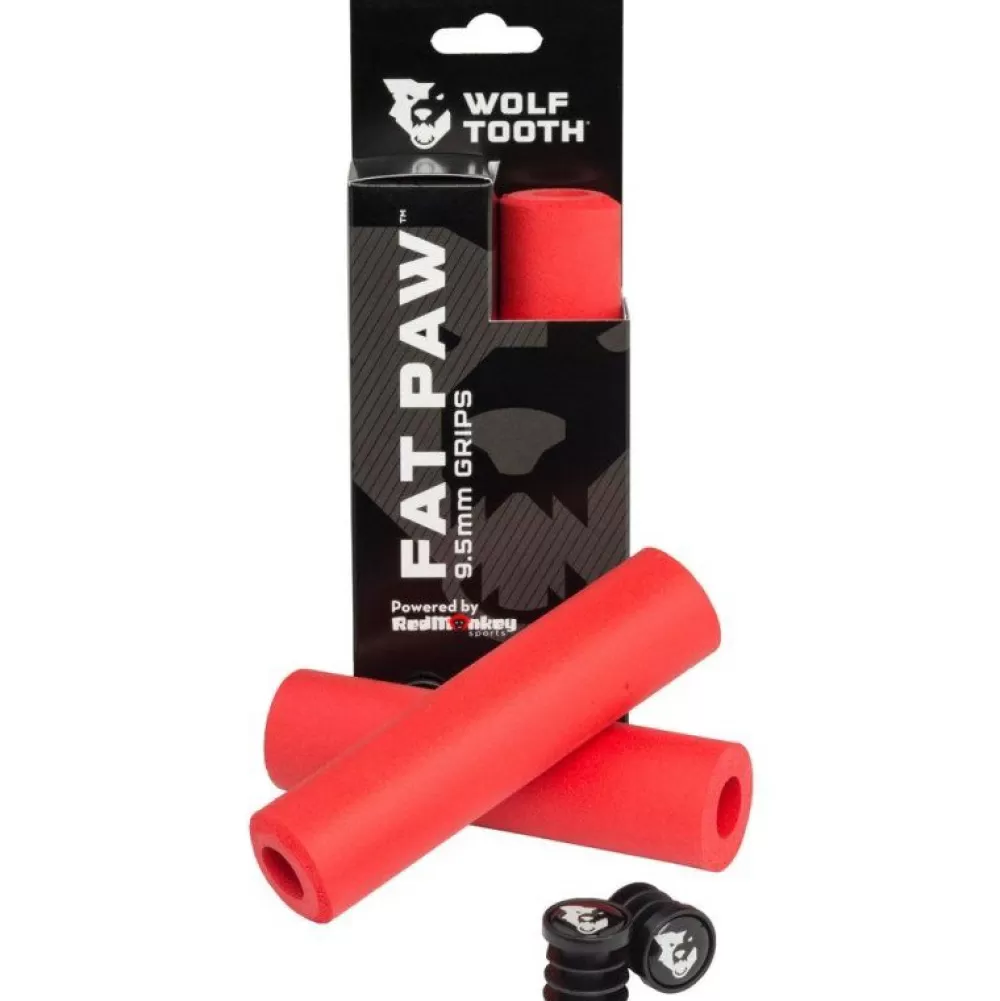 Wolf Tooth Wholesale Fat Paw Silicone Grips Red -Parts