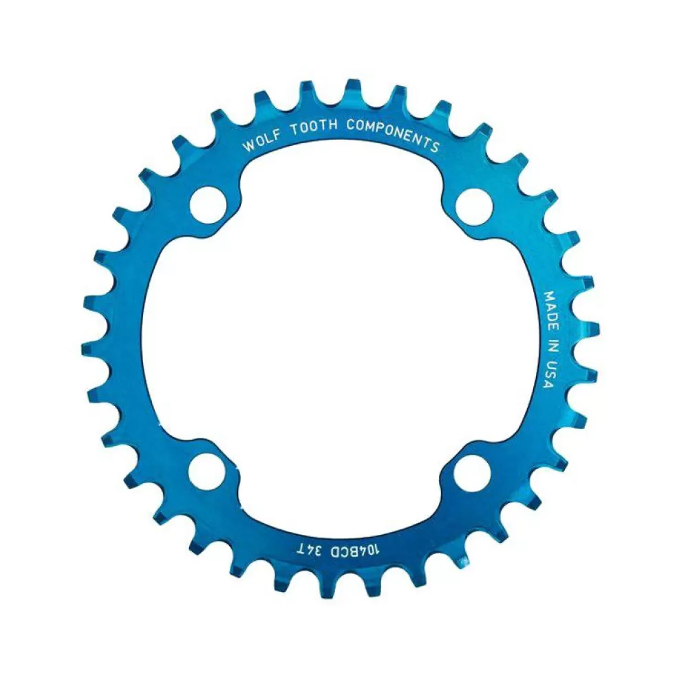 Wolf Tooth Wholesale Single Chainring 104Mm Drop Stop Blue -Parts