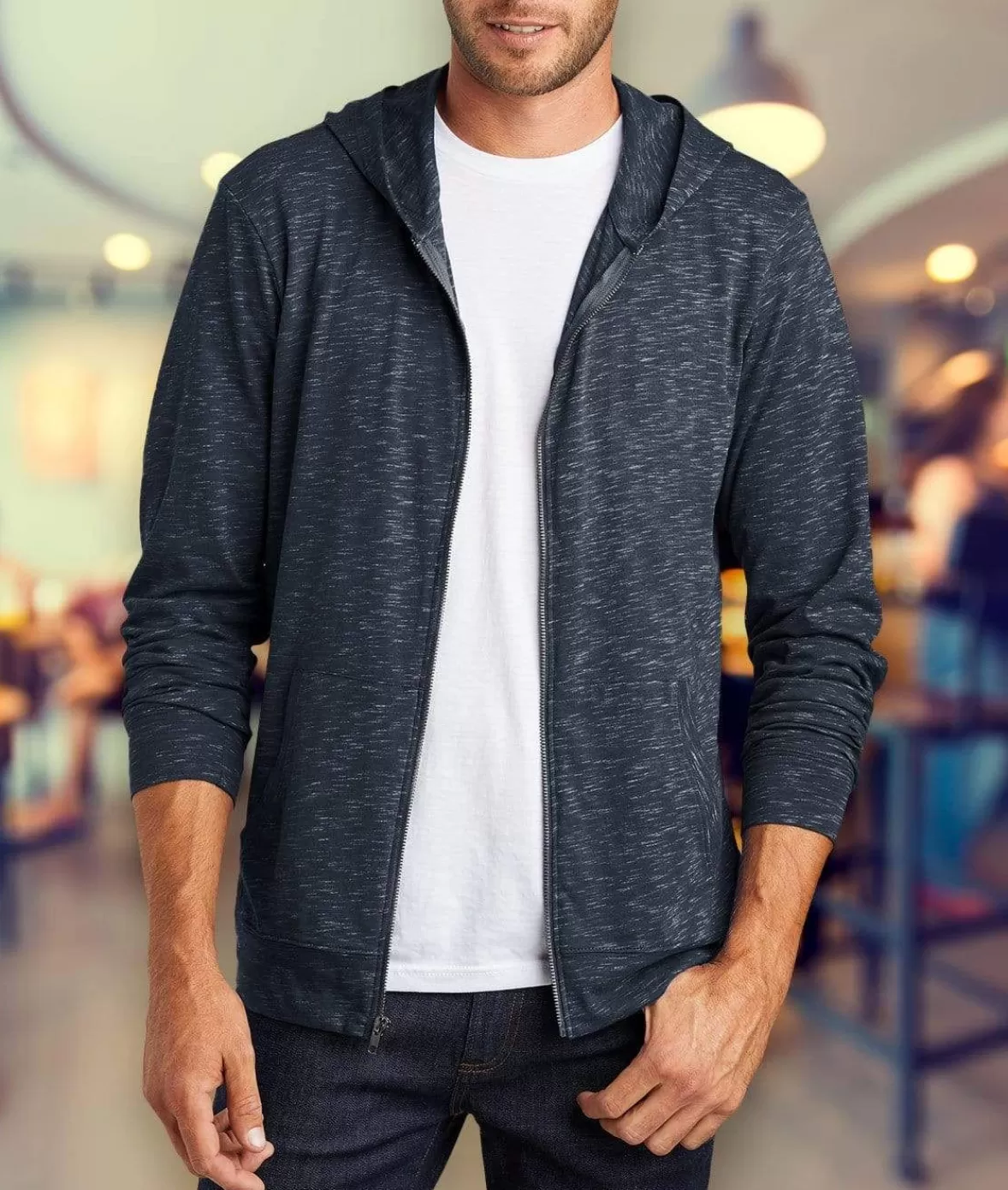 Men'S Ridiculously Soft Big Lightweight Full-Zip Hoodie  Nayked Apparel Flash Sale